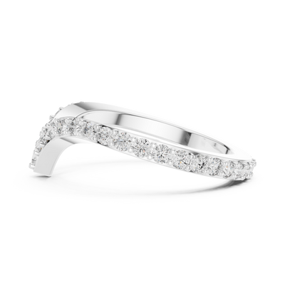 Valerienne Chevron Pavé Diamond Ring
