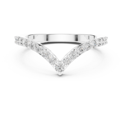 Valerienne Chevron Pavé Diamond Ring