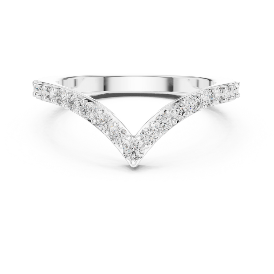 Valerienne Chevron Pavé Diamond Ring
