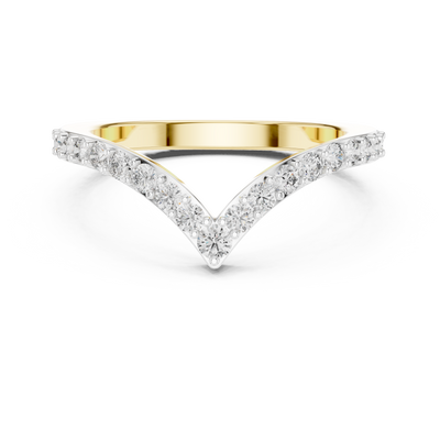 Valerienne Chevron Pavé Diamond Ring