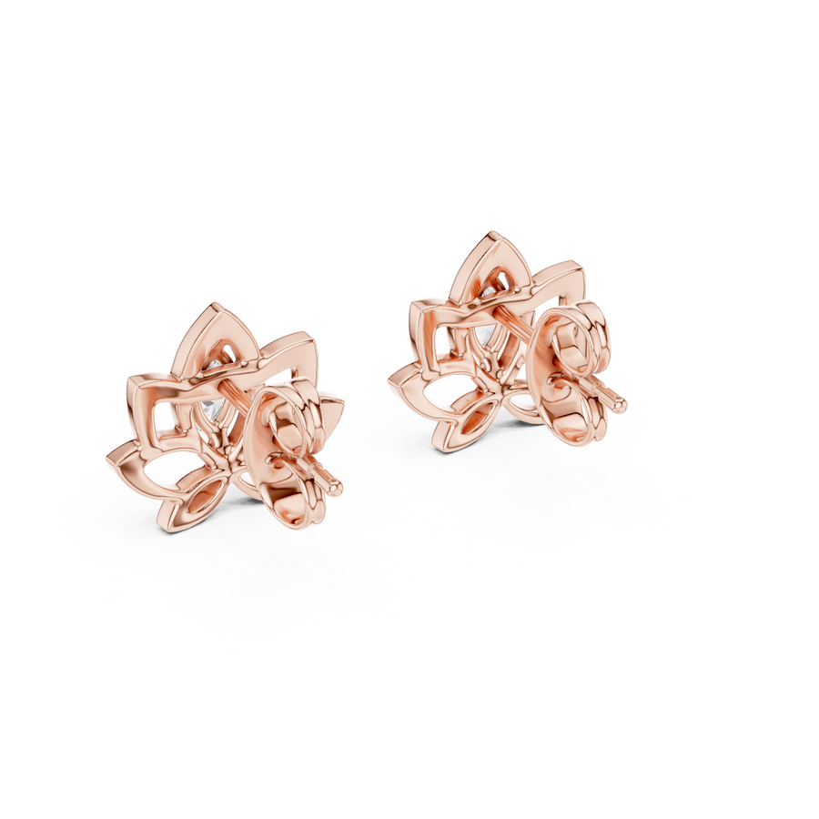 Lysavienne Marquise Floral Diamond Earrings
