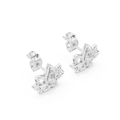 Lysavienne Marquise Floral Diamond Earrings