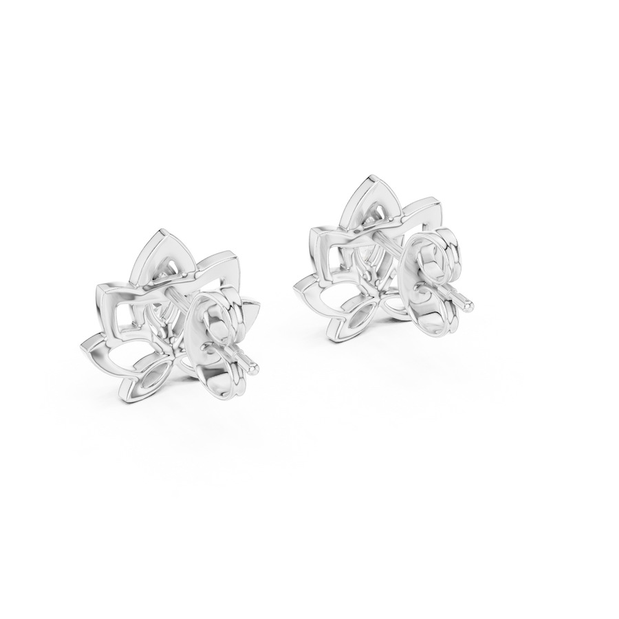 Lysavienne Marquise Floral Diamond Earrings