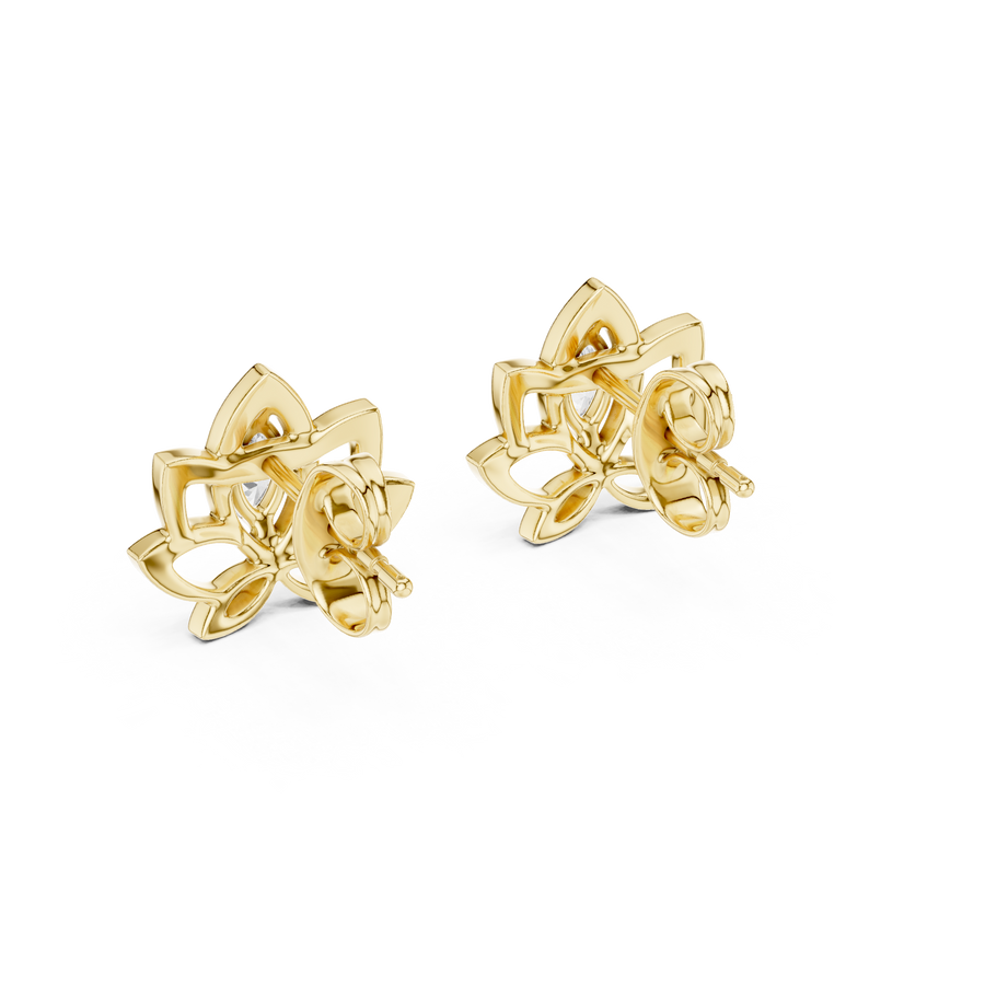 Lysavienne Marquise Floral Diamond Earrings