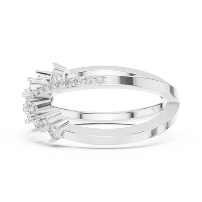Cyravienne Crossover Cluster Diamond Ring