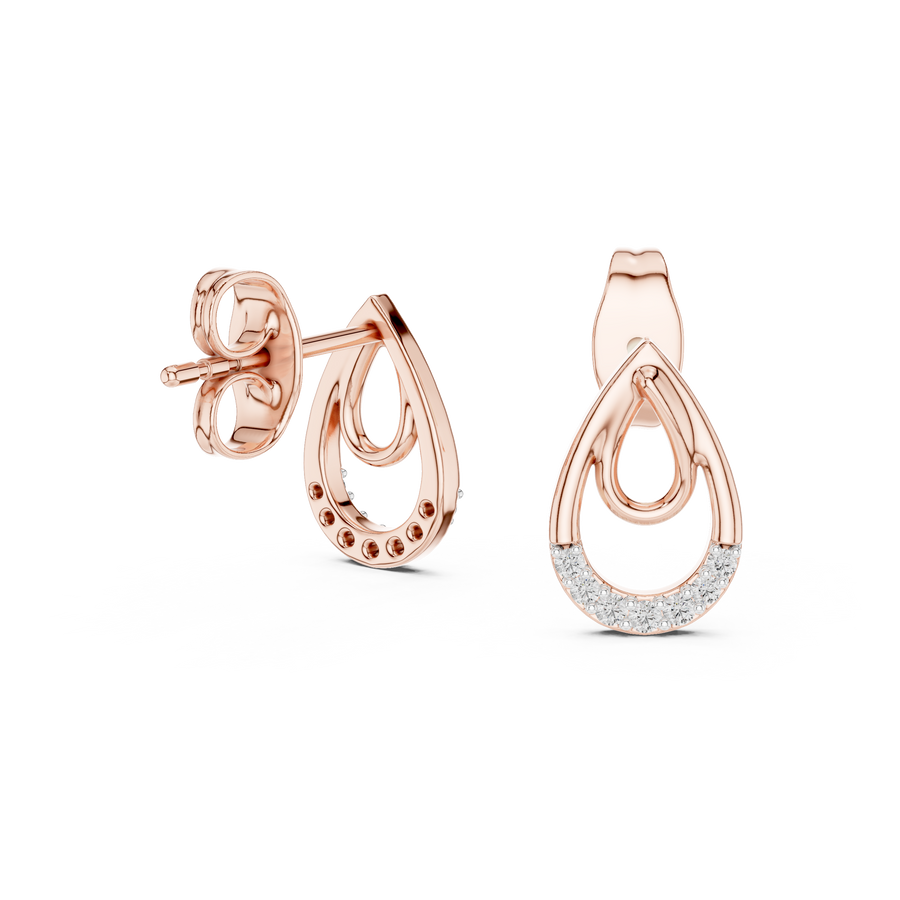Aurevienne Teardrop Pavé  Diamond Earrings