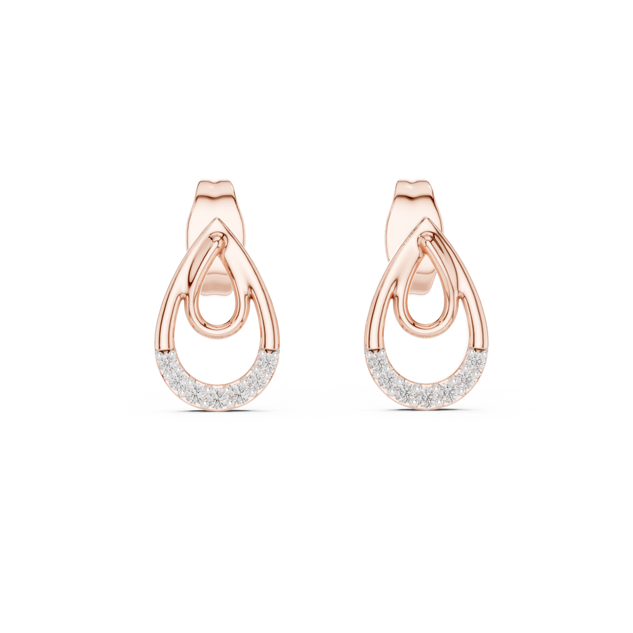 Aurevienne Teardrop Pavé  Diamond Earrings