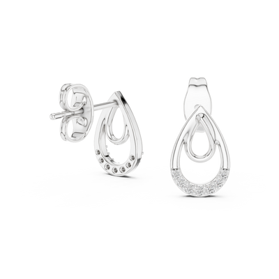 Aurevienne Teardrop Pavé  Diamond Earrings