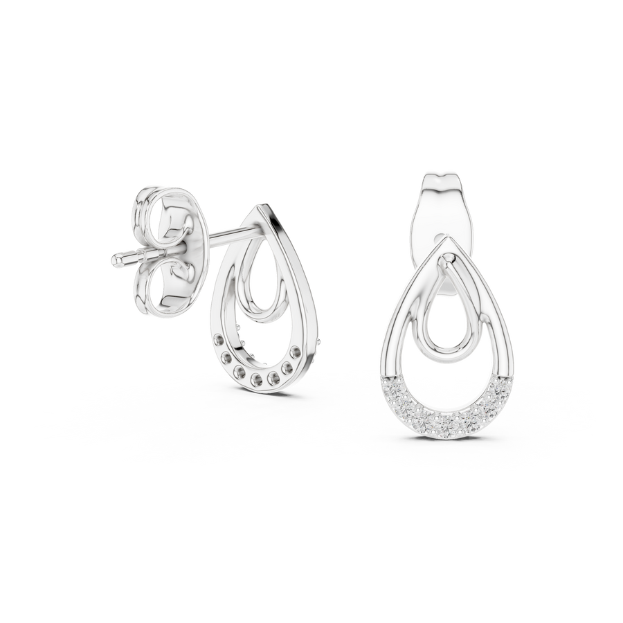 Aurevienne Teardrop Pavé  Diamond Earrings