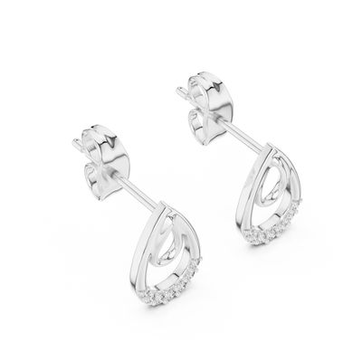 Aurevienne Teardrop Pavé  Diamond Earrings