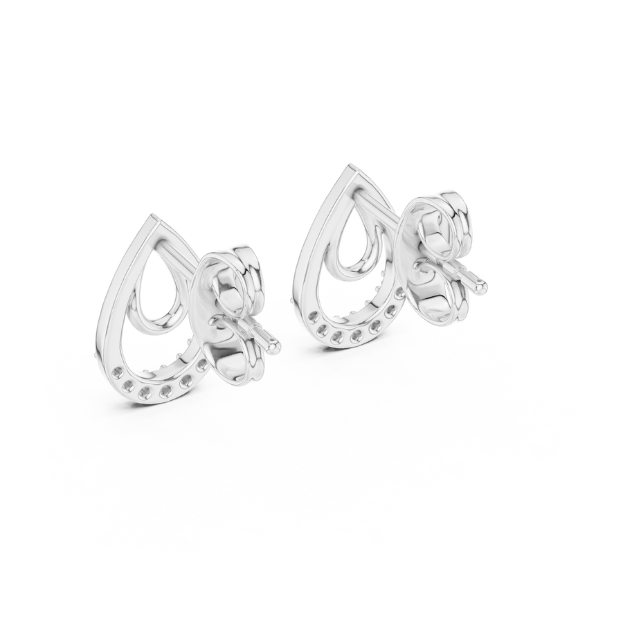 Aurevienne Teardrop Pavé  Diamond Earrings