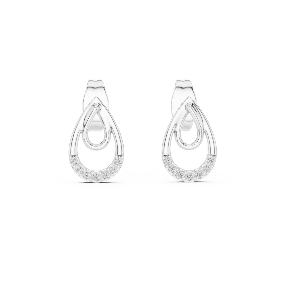 Aurevienne Teardrop Pavé  Diamond Earrings