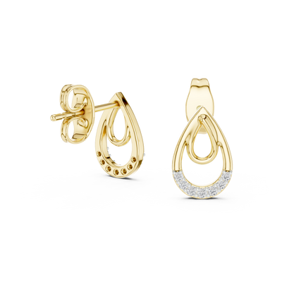 Aurevienne Teardrop Pavé  Diamond Earrings