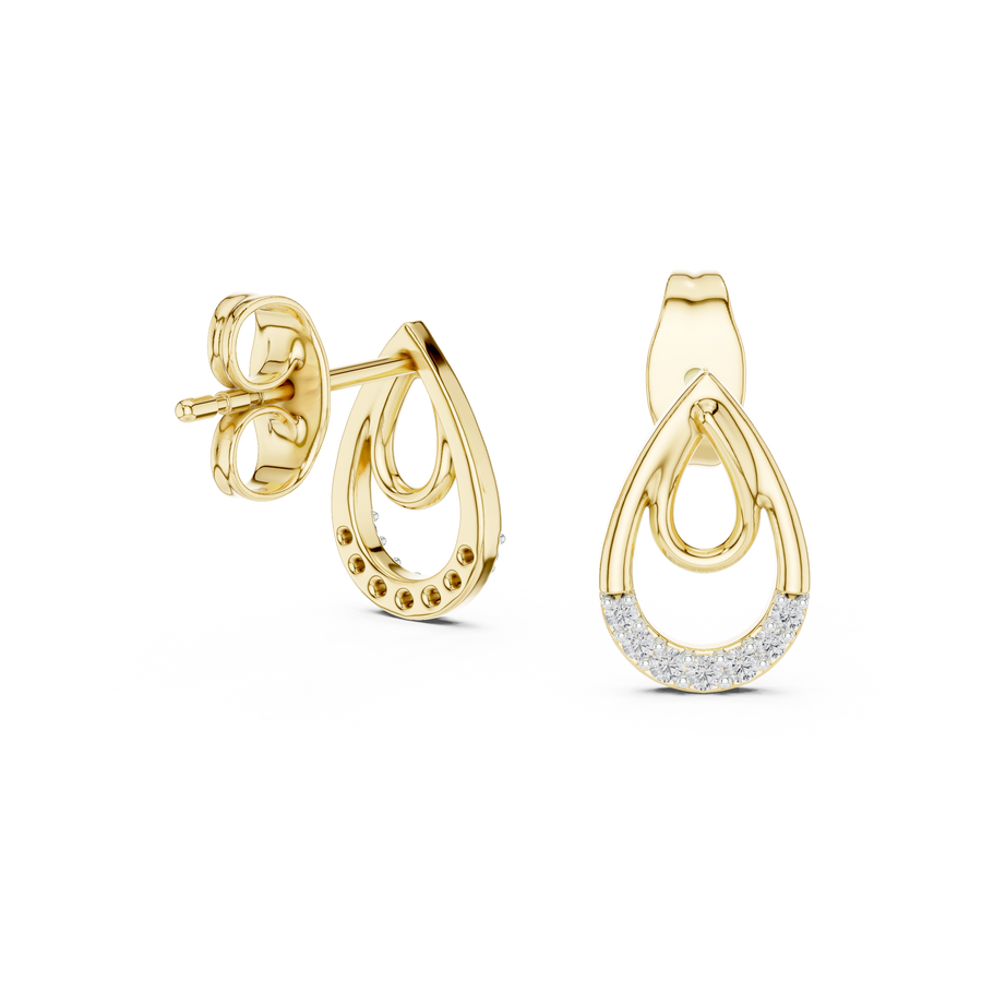 Aurevienne Teardrop Pavé  Diamond Earrings