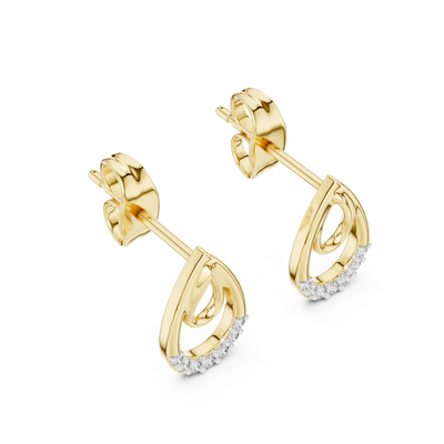 Aurevienne Teardrop Pavé  Diamond Earrings