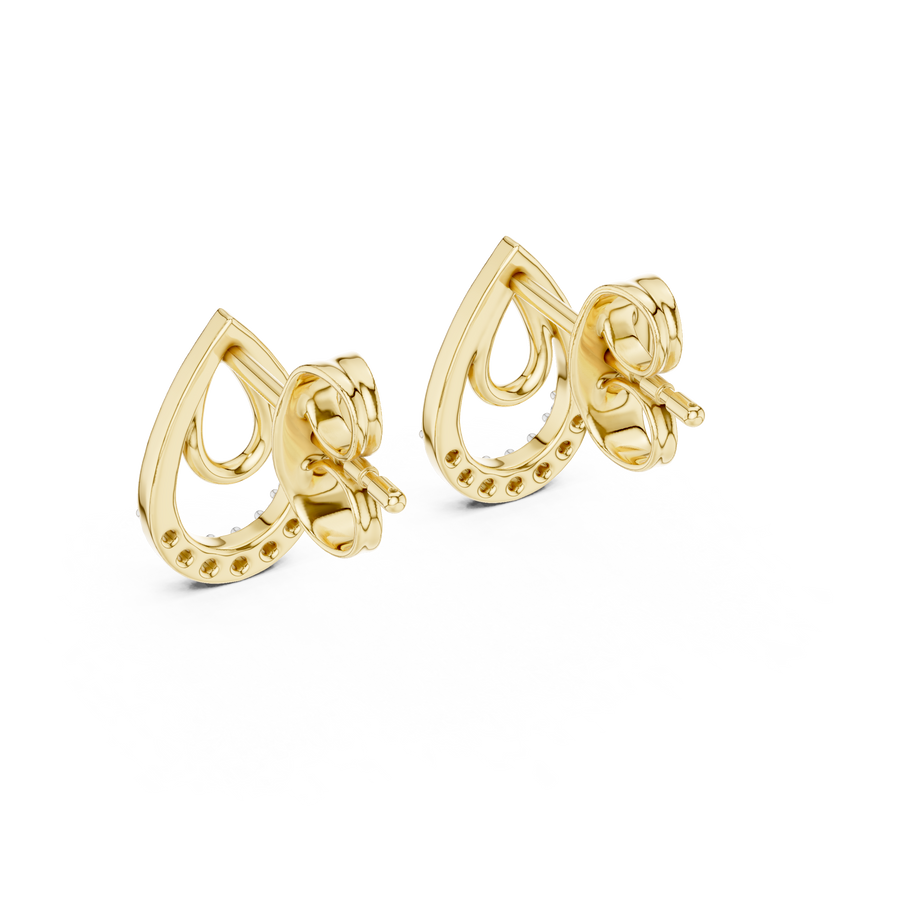 Aurevienne Teardrop Pavé  Diamond Earrings