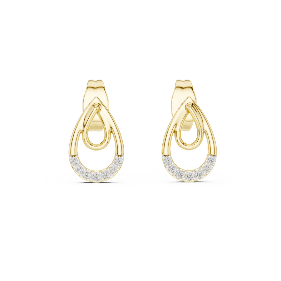 Aurevienne Teardrop Pavé  Diamond Earrings