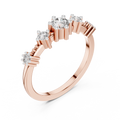 Virellienne Triple-Stone Cluster Diamond Ring