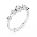 Virellienne Triple-Stone Cluster Diamond Ring