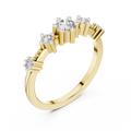 Virellienne Triple-Stone Cluster Diamond Ring