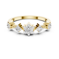Virellienne Triple-Stone Cluster Diamond Ring