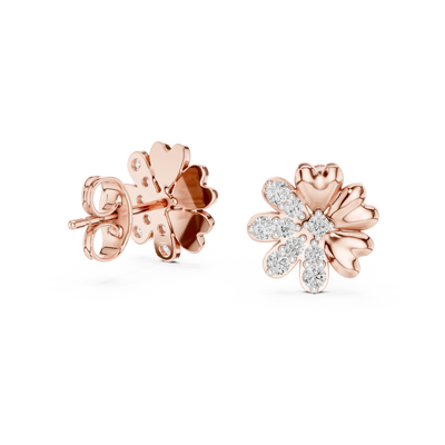 Lysavienne Floral Burst Diamond Earrings
