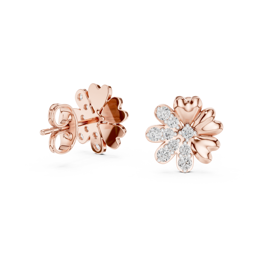 Lysavienne Floral Burst Diamond Earrings