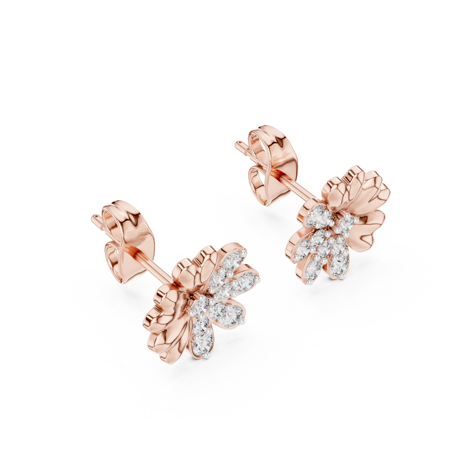 Lysavienne Floral Burst Diamond Earrings