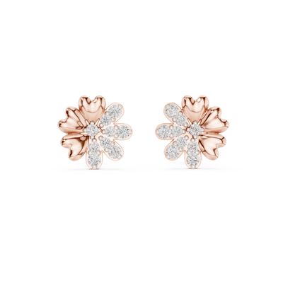 Lysavienne Floral Burst Diamond Earrings