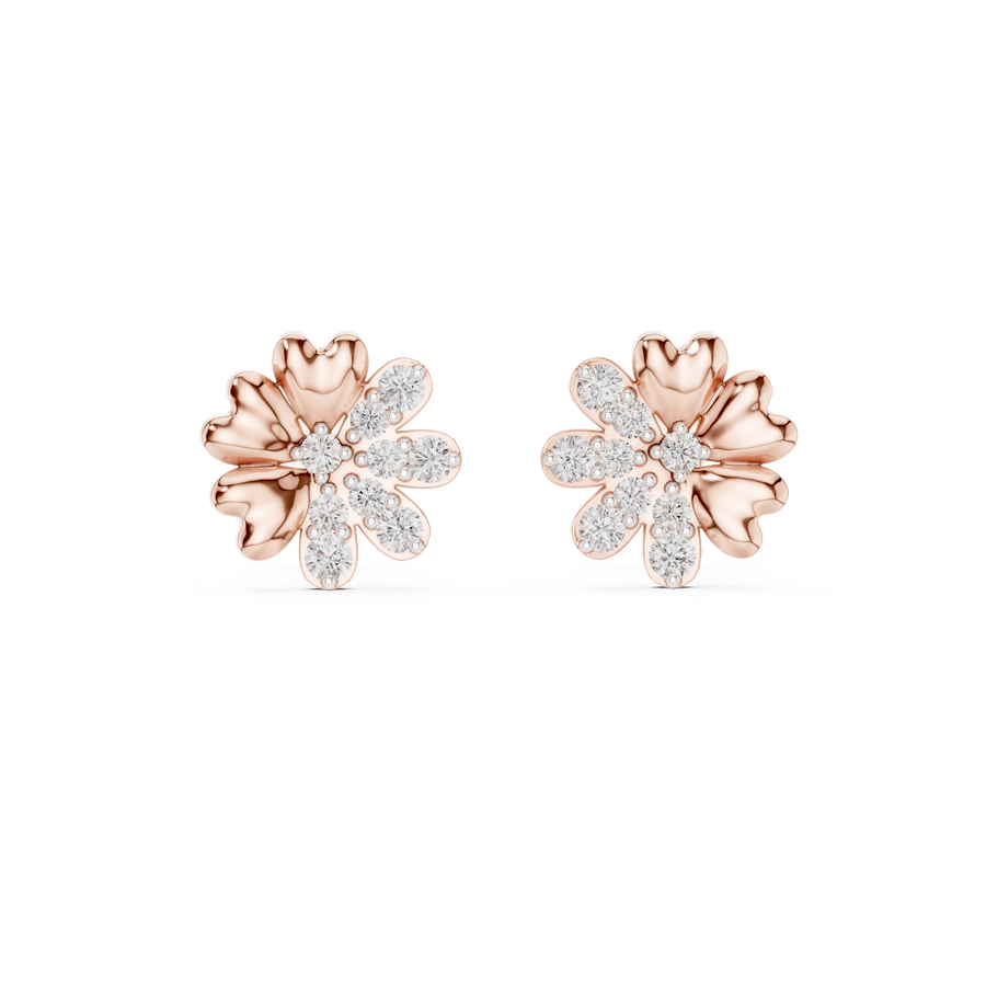 Lysavienne Floral Burst Diamond Earrings