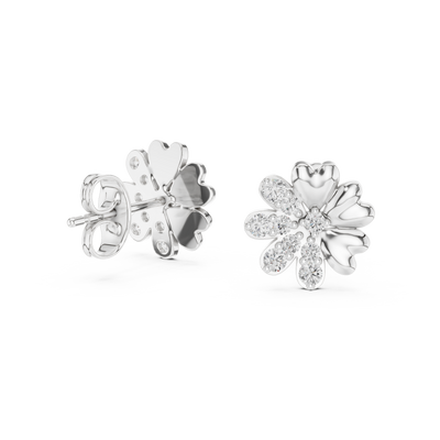 Lysavienne Floral Burst Diamond Earrings