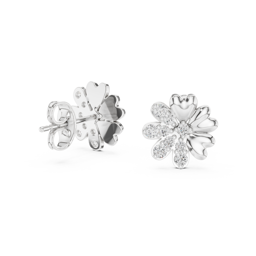 Lysavienne Floral Burst Diamond Earrings