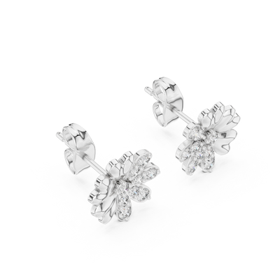 Lysavienne Floral Burst Diamond Earrings