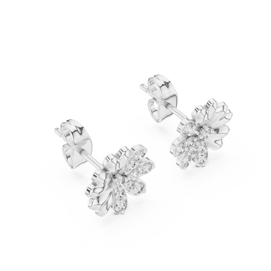Lysavienne Floral Burst Diamond Earrings