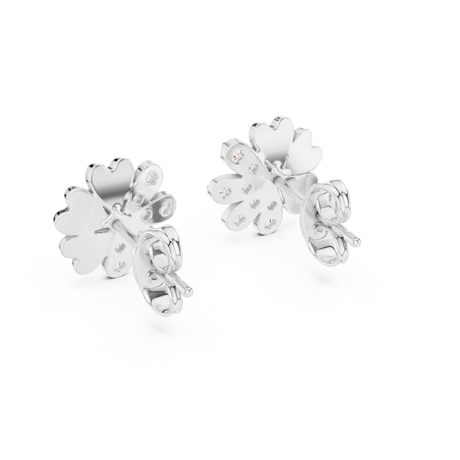 Lysavienne Floral Burst Diamond Earrings