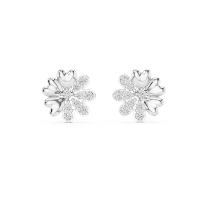 Lysavienne Floral Burst Diamond Earrings