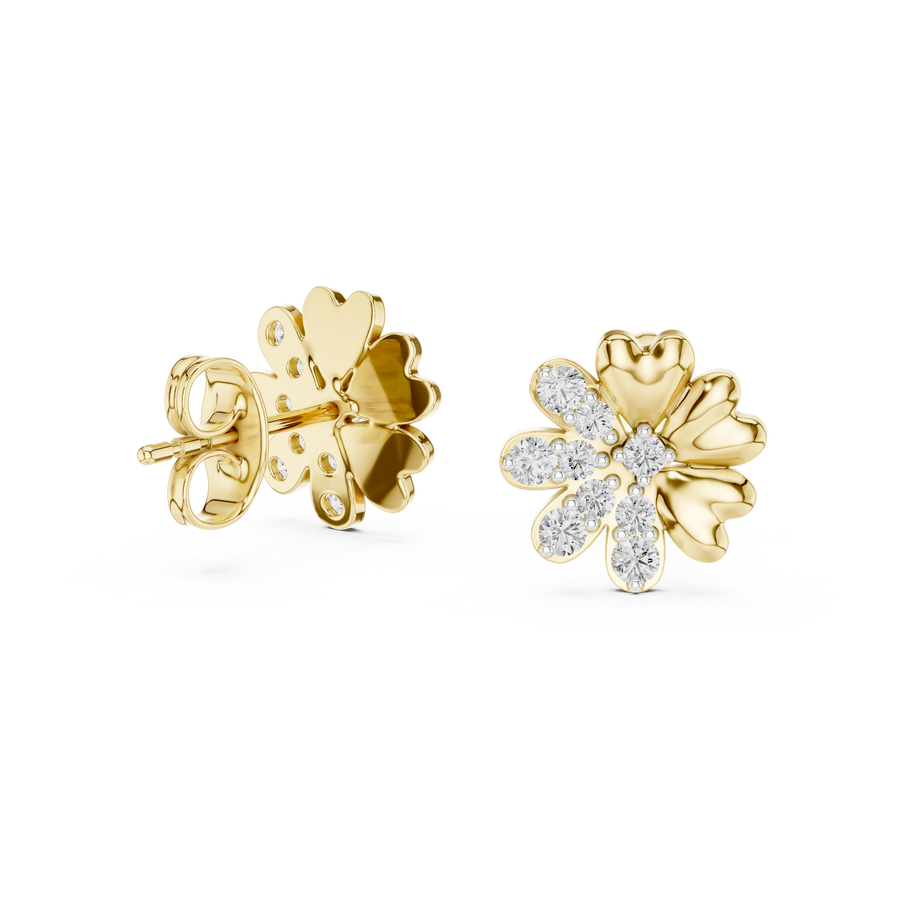 Lysavienne Floral Burst Diamond Earrings