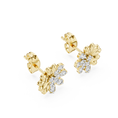 Lysavienne Floral Burst Diamond Earrings