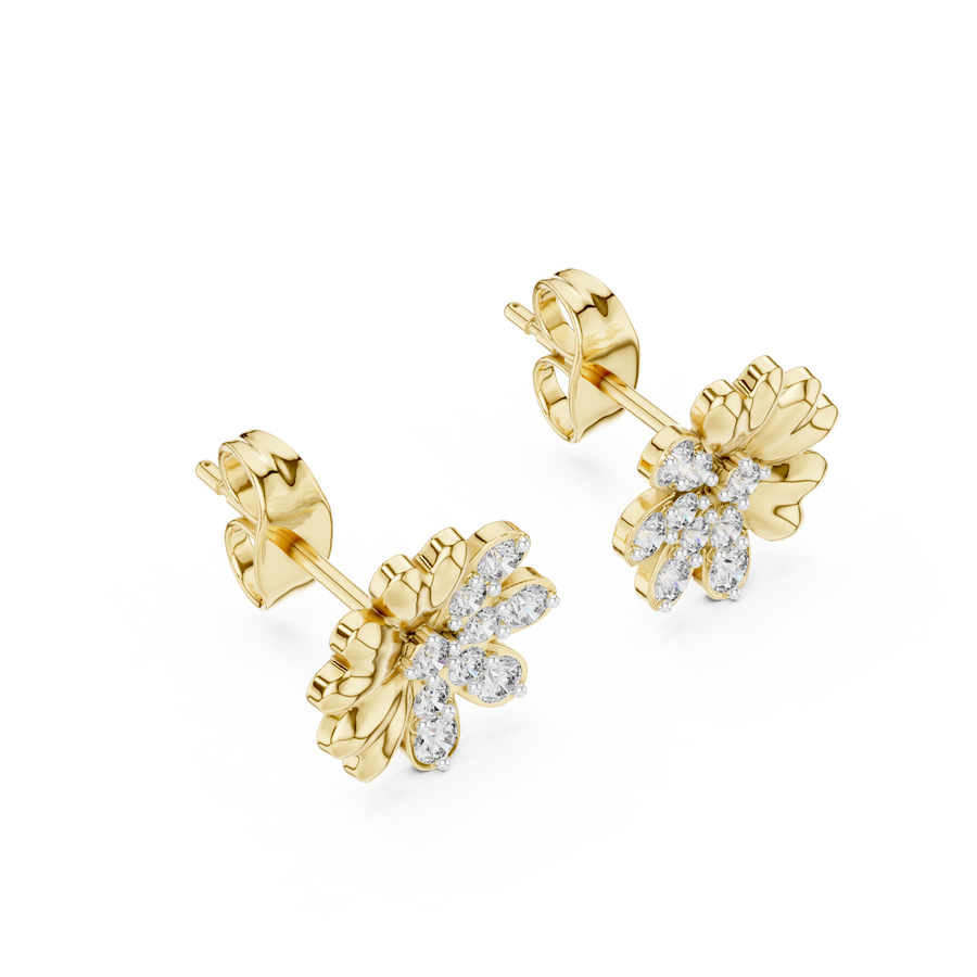 Lysavienne Floral Burst Diamond Earrings