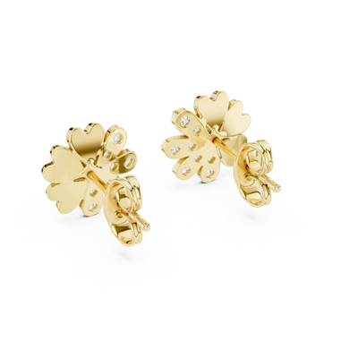 Lysavienne Floral Burst Diamond Earrings