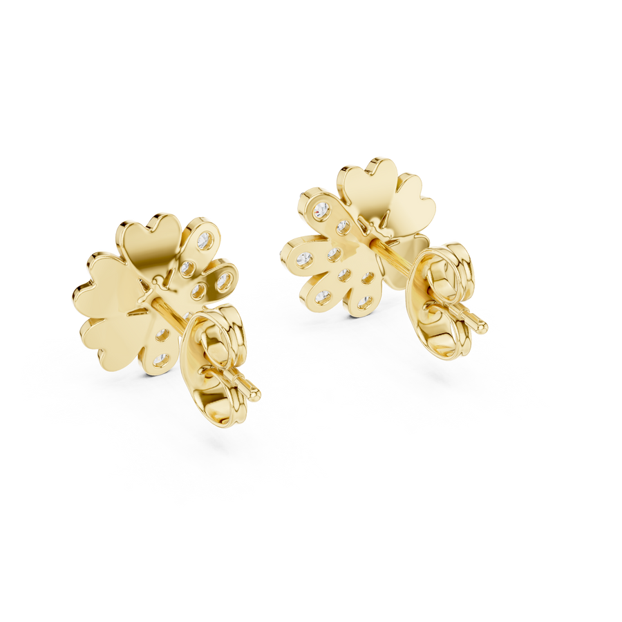 Lysavienne Floral Burst Diamond Earrings