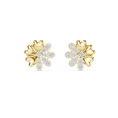 Lysavienne Floral Burst Diamond Earrings