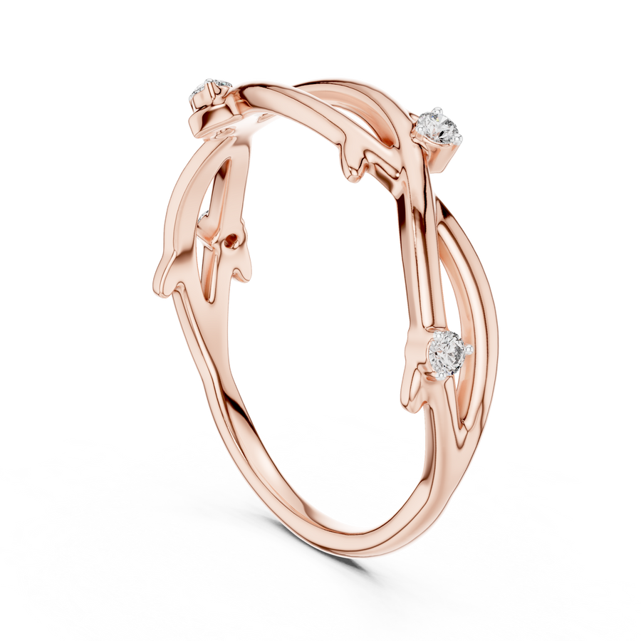 Seravienne Twisted Crossover  Diamond Ring