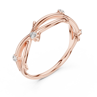 Seravienne Twisted Crossover  Diamond Ring