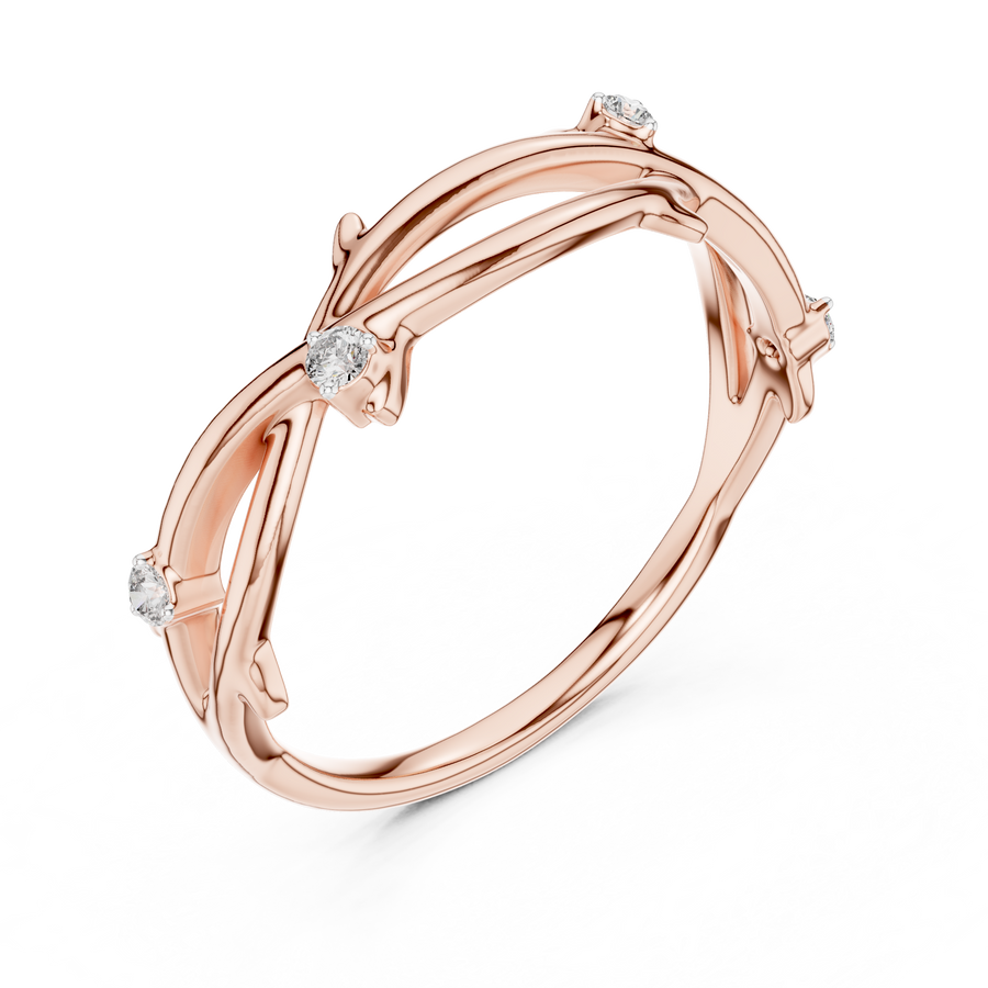 Seravienne Twisted Crossover  Diamond Ring