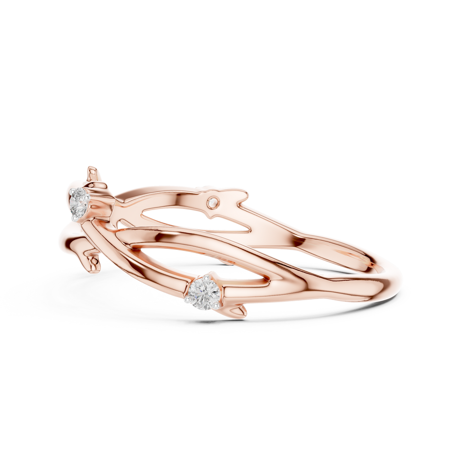 Seravienne Twisted Crossover  Diamond Ring