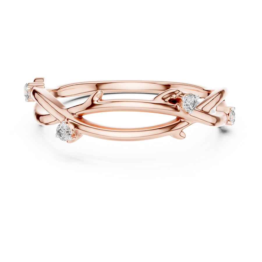 Seravienne Twisted Crossover  Diamond Ring