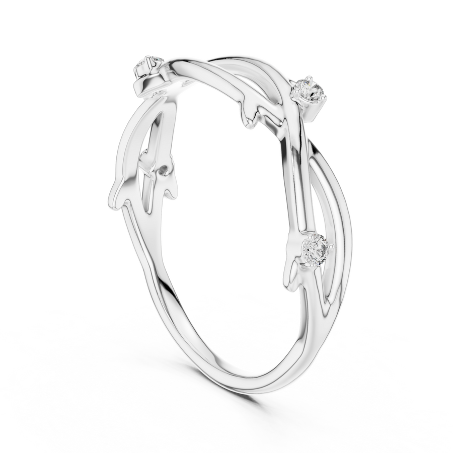 Seravienne Twisted Crossover  Diamond Ring