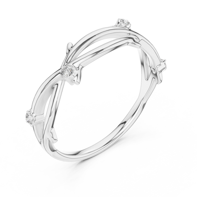 Seravienne Twisted Crossover  Diamond Ring