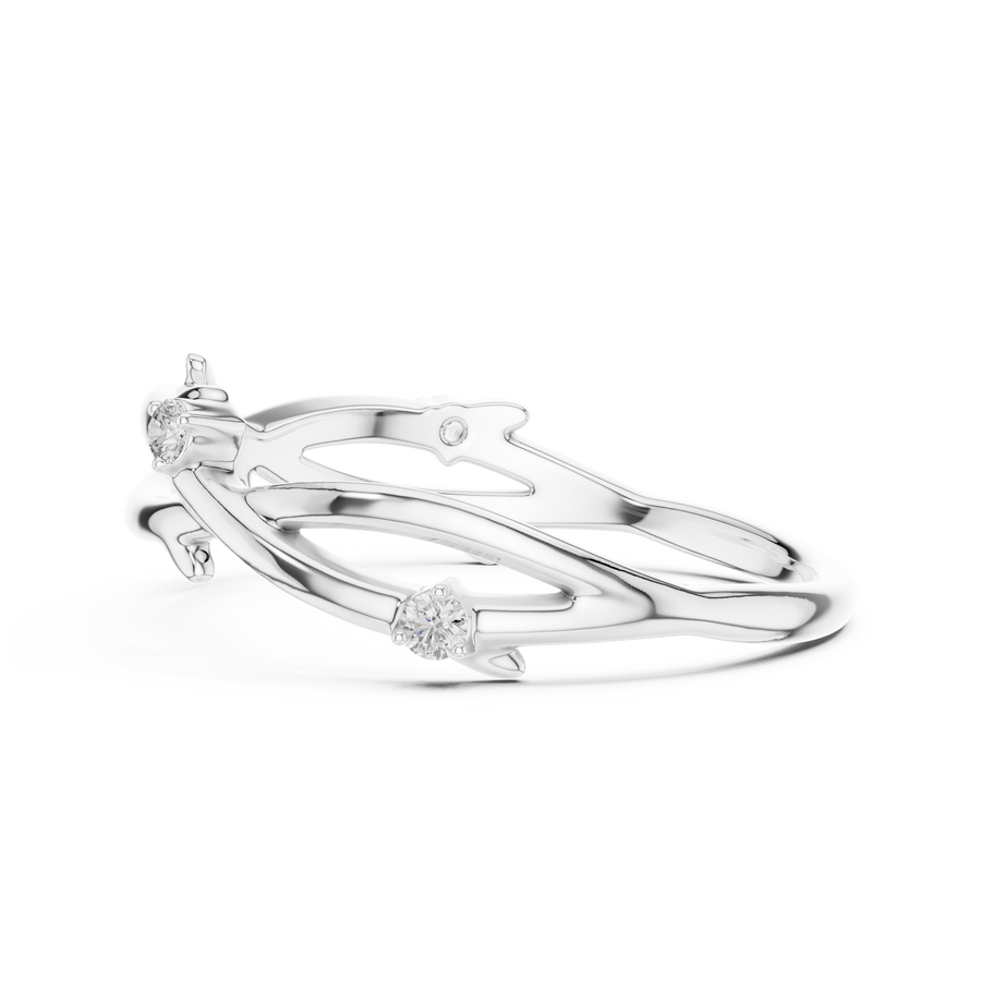 Seravienne Twisted Crossover  Diamond Ring